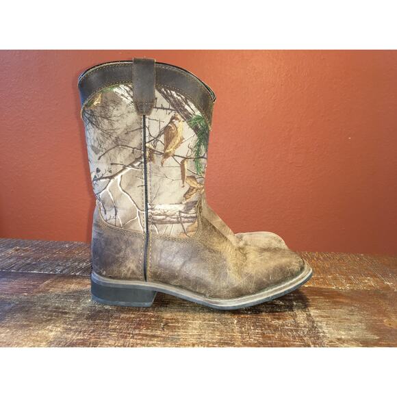 Austin Trading Co Youth Bandit Realtree Camo Boots Size 2 Brown Hunting Outdoor - Picture 1 of 10